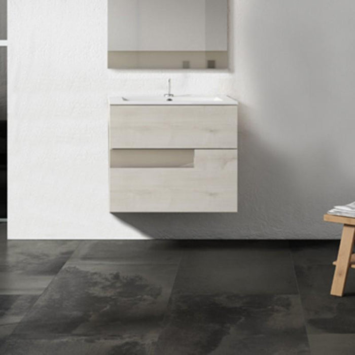 VISOBATH VISION Bathroom Cabinet with Wall Hung Sink 2 Drawers Birch/Dove Gray