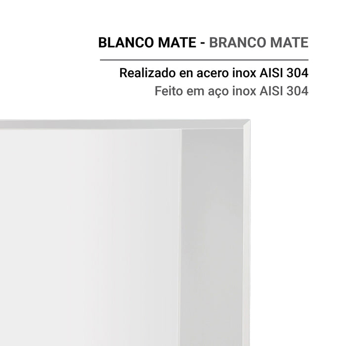 GEDY 24910200000 GUEST Hornacina 30 cm empotrada pared-ducha cuadrado blaco mate