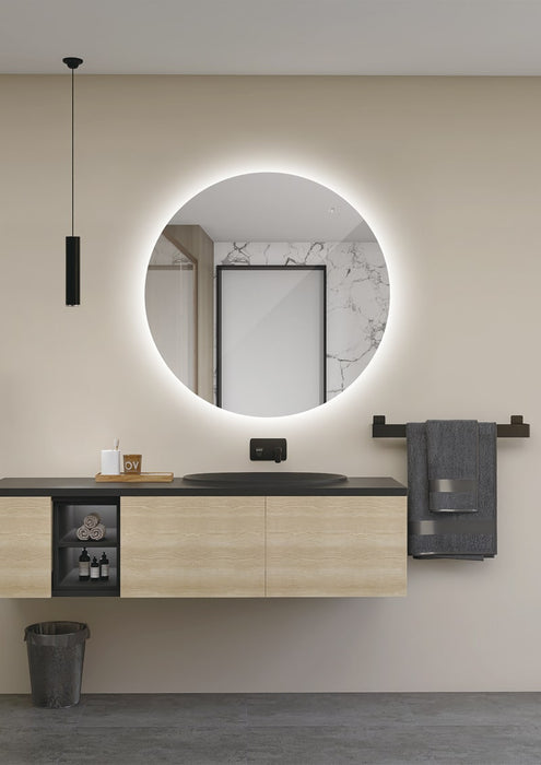 LEDIMEX LISB002/80 LISBOA Round Backlit LED Mirror Chrome 80 cm