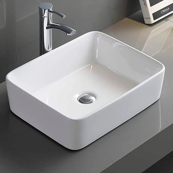 LLAVISAN 509074 Sink Overcounter Rectangular 48X37X13 White