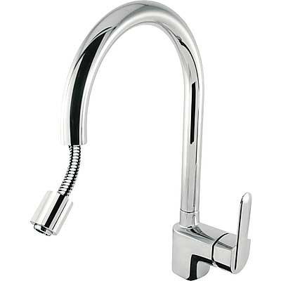 TOP-TRES 114444 Grifo Fregadero Vertical FUTUR PLUS con rociador extraíble