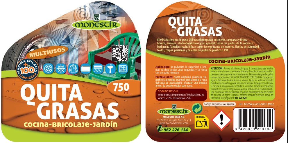 MONESTIR CITY01BC Quitagrasas 0,75L