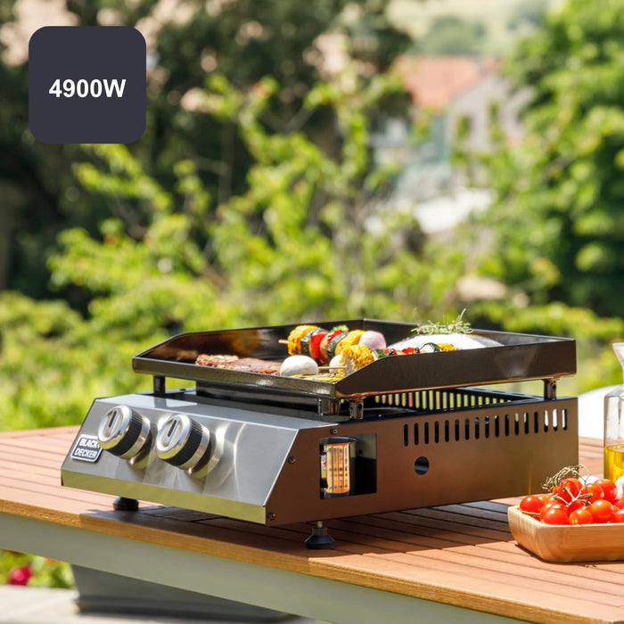 BLACK + DECKER BXOP4900E Plancha De Gas 2 Fuegos