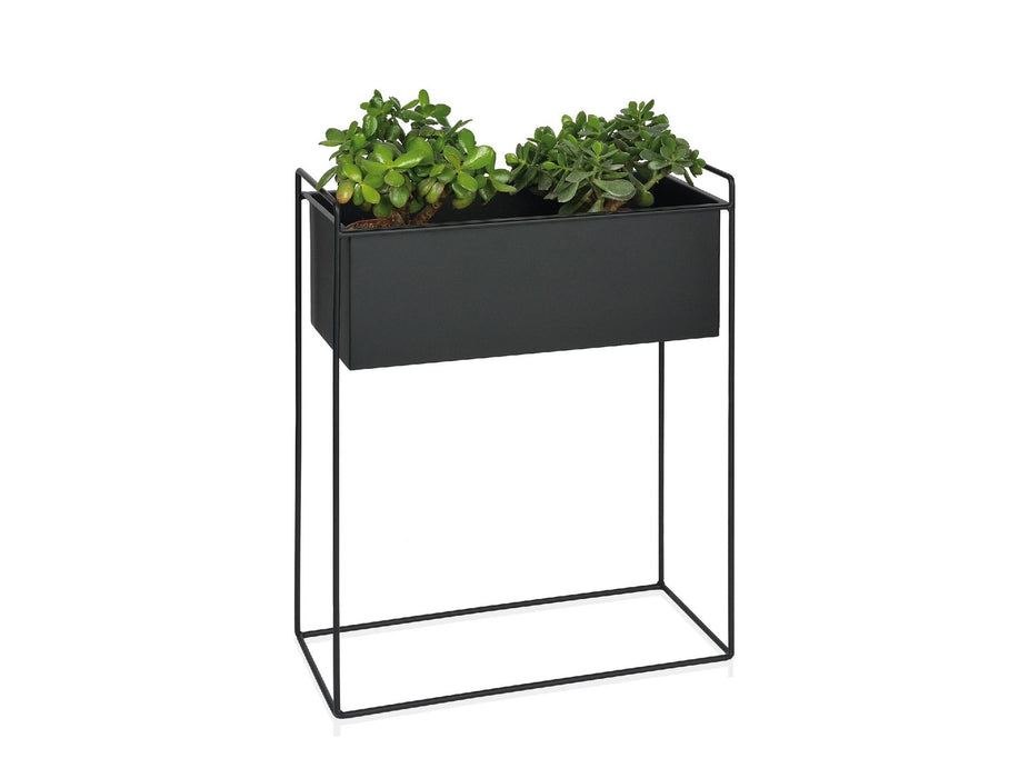 ANDREA HOUSE AX69043 Macetero Metal Negro 51x24x65 CM