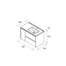SALGAR NOJA 910 Mueble de Baño con Lavabo 2 Cajones 1 Puerta Izquierda Color Negro Mate