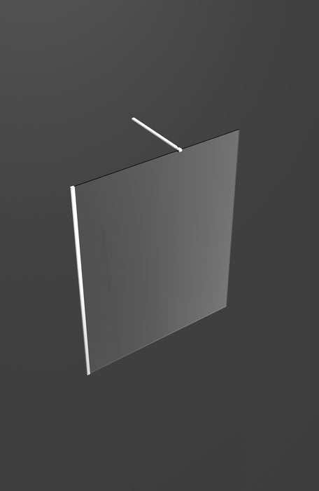 SB_X SCREEN Mampara Fijo Ducha 8 MM Blanco Mate Transparente