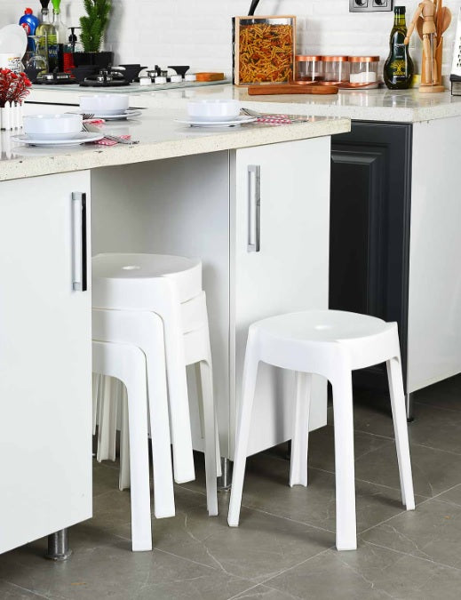 ARCOBAÑ SETALASKA ALASKA  Set 6uds Taburete Blanco