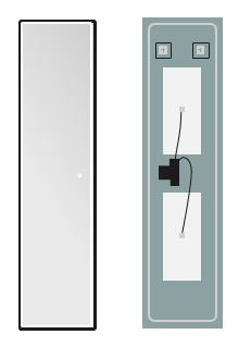 LEDIMEX NEWY021/160NG NEW YORK LED Square Mirror Front Light Matte Black 160x40 cm