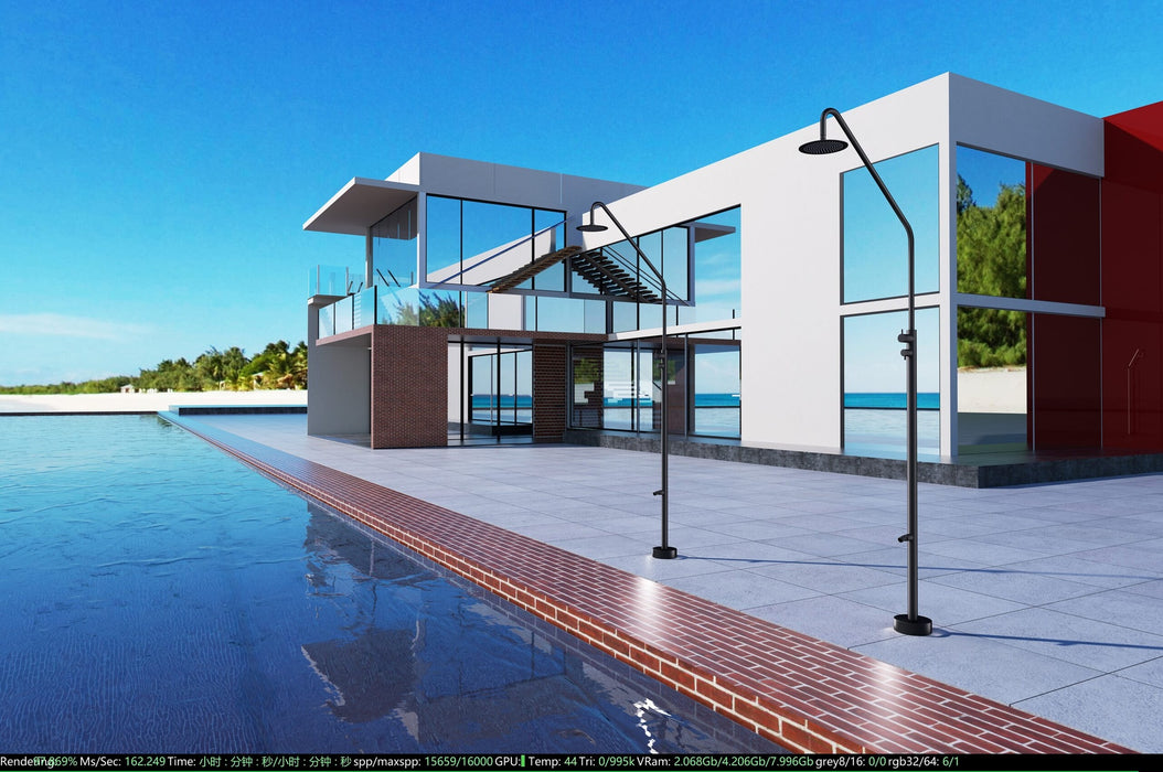 POOLIMEX GPD003/ANG DAKOTA Grifería De Piscina Acero S.316 Negro Mate