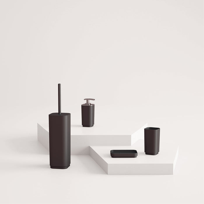 GEDY 63331400300 SEVENTY EKOPLA Matte Black Toilet Brush Holders