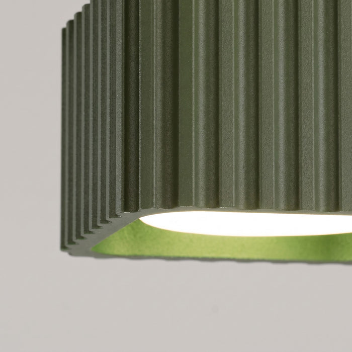 SOLLUX SL.3053 Lámpara De Techo Riff 1 Verde Oliva Gx53
