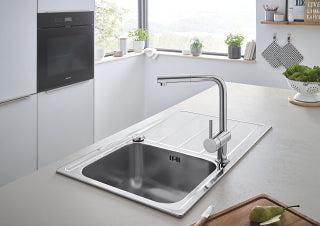 GROHE 31571SD1 K500 Fregadero Reversible Acero Inoxidable Escurridor