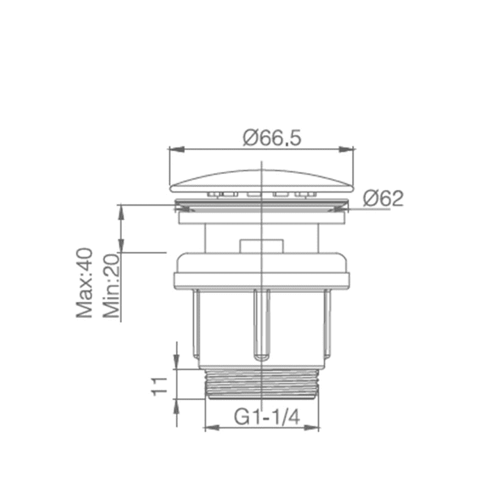 IMEX VCC009 Válvula Clic Clac PVC