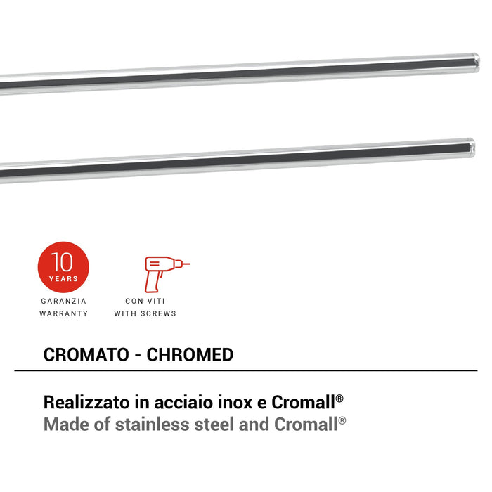 GEDY TO231300100 TONGA Double Chrome Towel Rack