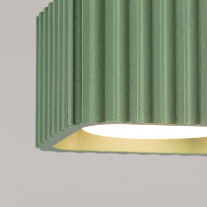 SOLLUX SL.3116 Lámpara De Techo Riff 1 Verde Salvia Gx53