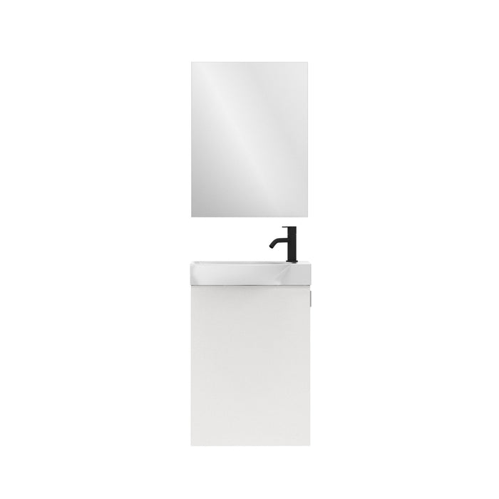 AMIZUVA 127019 MIKA Conjunto Mueble Mini Blanco Brillo