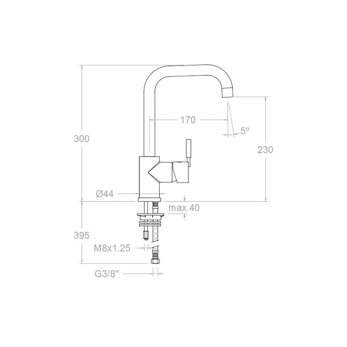 RAMONSOLER 7511 ATICA Monomando Para Lavabo Caño Giratorio Cromo
