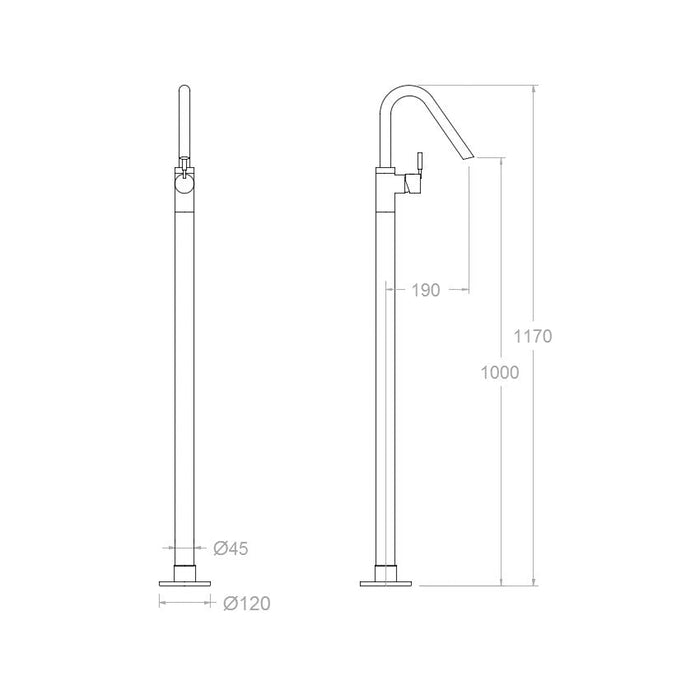 RAMONSOLER 757602S ATICA Columna Monomando Para Lavabo Sin Equipo