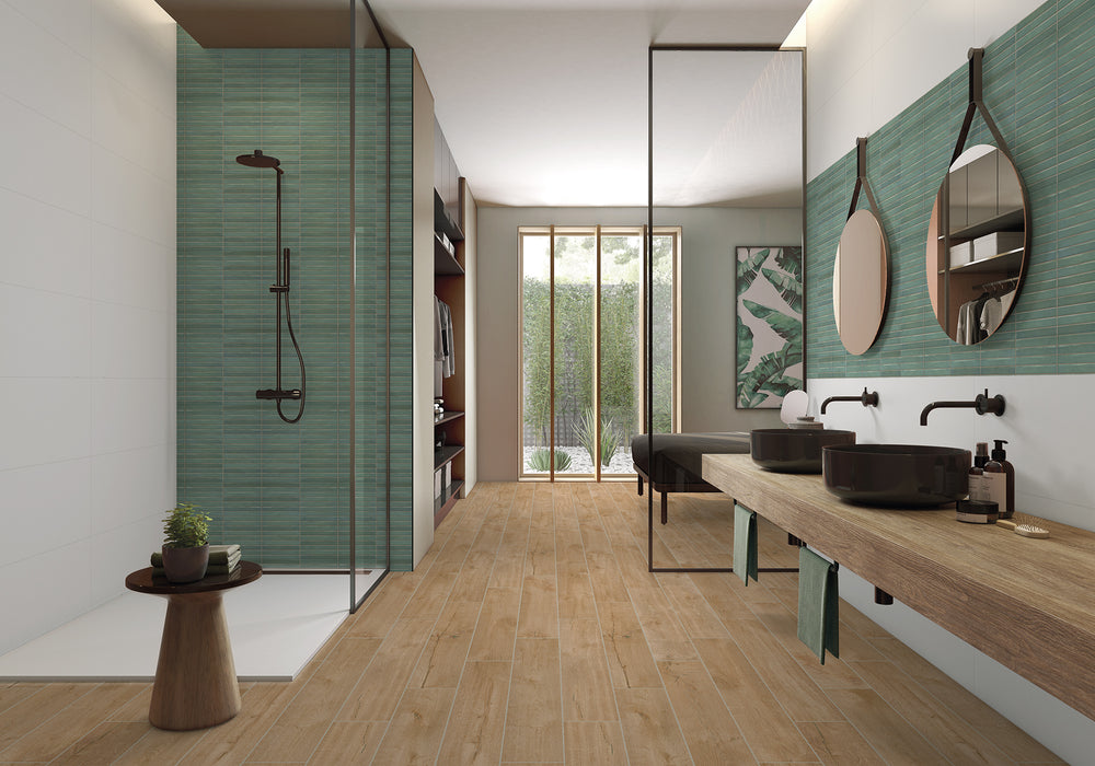 LA PLATERA PENCIL KROMO SAGE 35x35 Azulejo Pasta Blanca