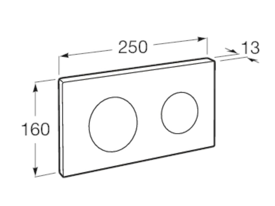 ROCA A890189000 PL10 ONE DUAL Pulsador Blanco Posterior a 2021