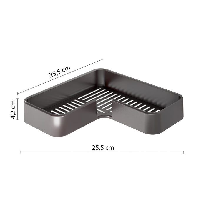 GEDY A9838100000 IL GIGLIO Porta objetos angular gun metal
