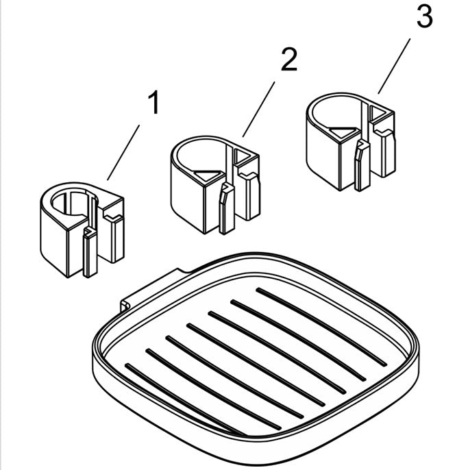 HANSGROHE 26519000 Jabonera Para Barra De Ducha Cromo