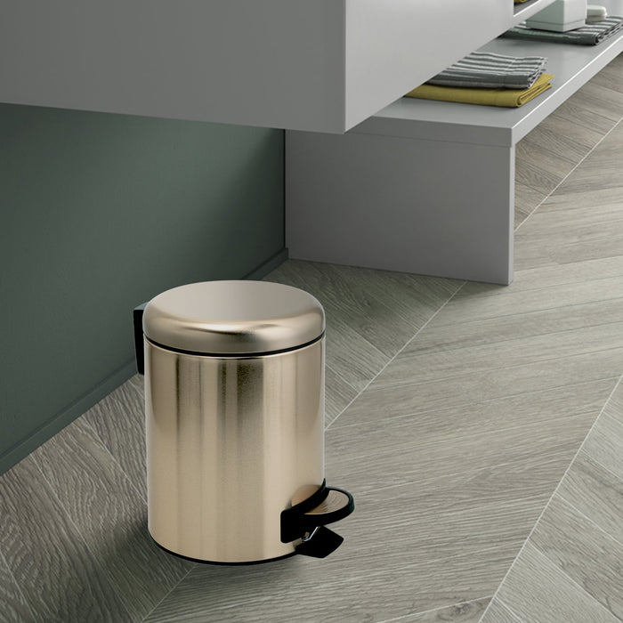 GEDY 33098700000 POTTY Papelera Con Tapa 5L Oro Mate