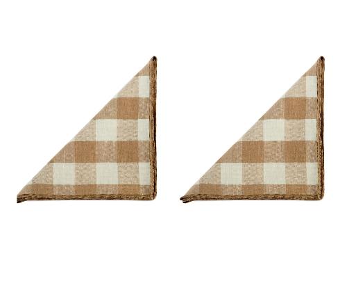 ANDREA HOUSE MS22037 S/2 Servilletas Vichy Beige 40X40