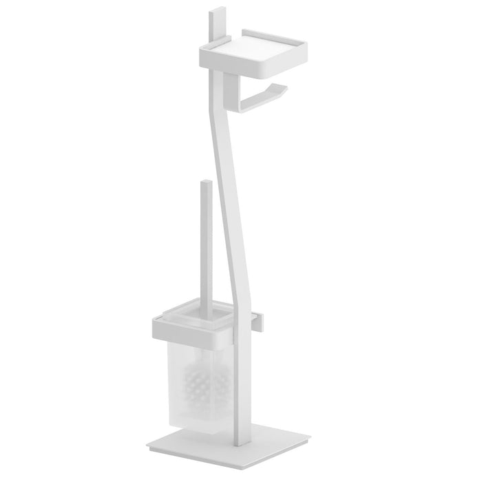 BELTRAN 11526 TURIN Brush Holder Toilet Paper Holder Without Guard White