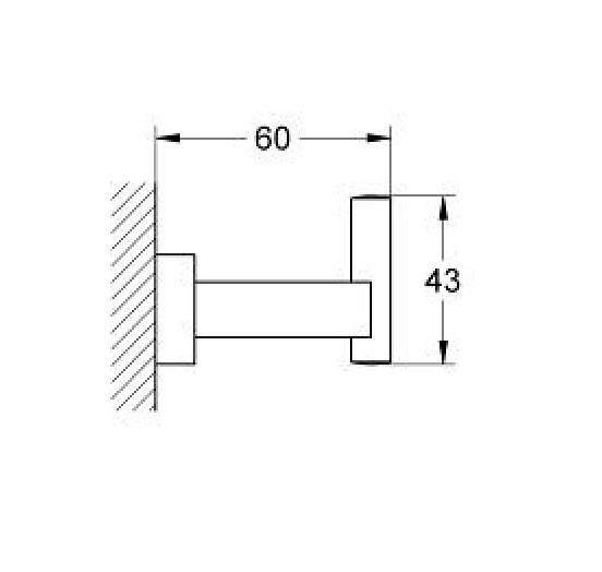 GROHE 40 511 001 ESSENTIALS Cube Colgador Cromo
