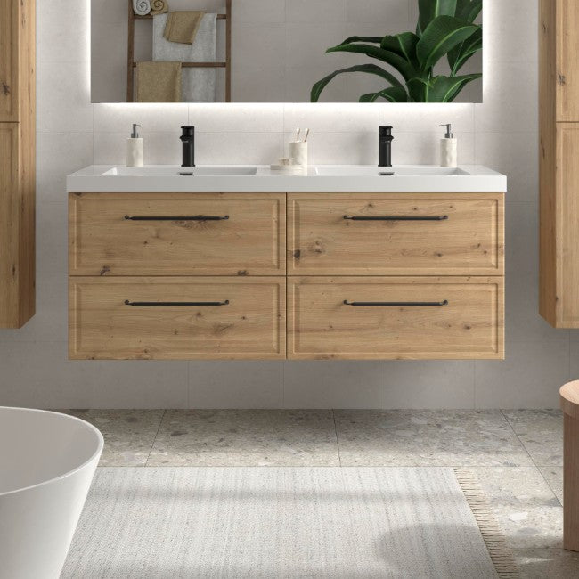 SALGAR 121803 RUNA Mueble+Lavabo TOSCANA 140cm Roble
