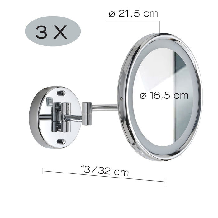 GEDY 21001300000 SARAH Espejo Aumento Con Led