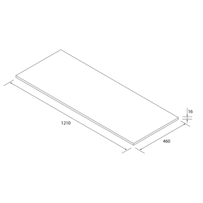 SALGAR 110534 BEQUIA Mueble de Baño con Lavabo de Posar y Encimera 120 cm 2 Cajones 4 Huecos Nogal Maya
