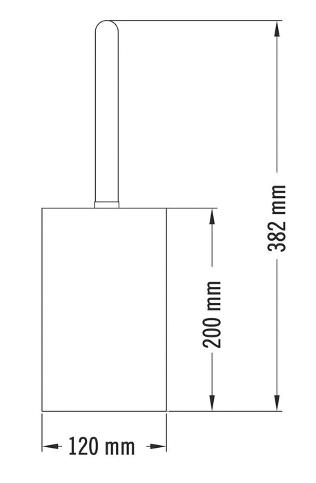 MEDICLINICS ES0966CS Satin Stainless Steel Bathroom Toilet Brush Holder