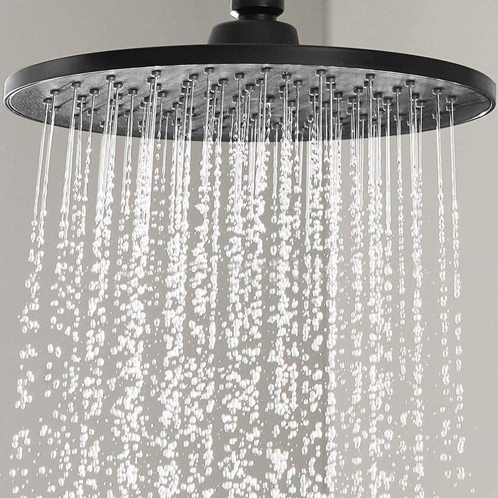 LLAVISAN 830084 Pack Thermostatic Column Round Black + Hanging Gel Holder Black