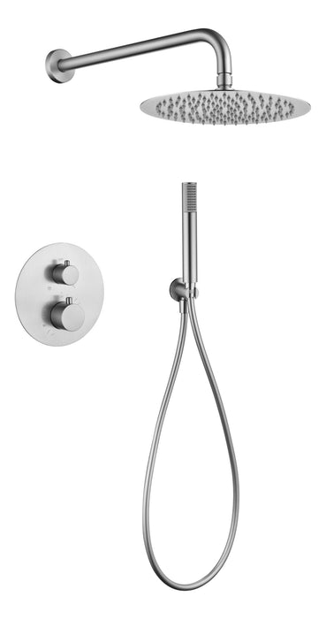 IMEX GTM039/NQ MONZA Thermostatic Shower Mixer Built-in Brushed Nickel Color