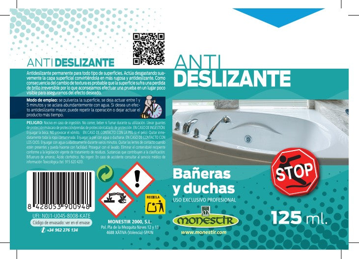 MONESTIR CITY22.1PV Antideslizante Bañeras Y Duchas 125 ML