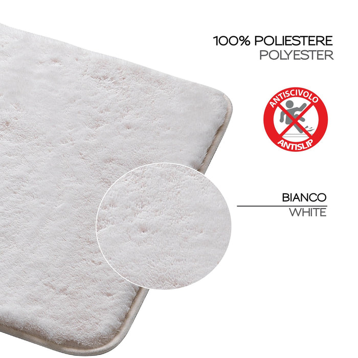 GEDY 96FY4060029 FUZZY Alfombra Blanco