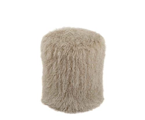 ANDREA HOUSE MU74086 Puf Mongolian Beige Ø36X45Cm