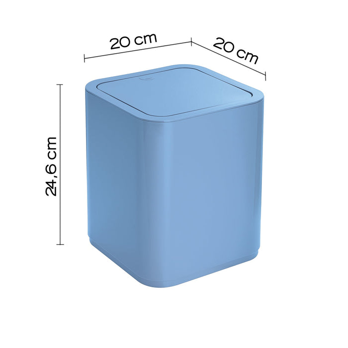 GEDY 63098600900 SEVENTY Trash Bin With Lid 8 Liters Light Blue