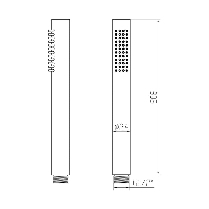 PRESTO 65509 Maneral de ducha nox 1 función Inox