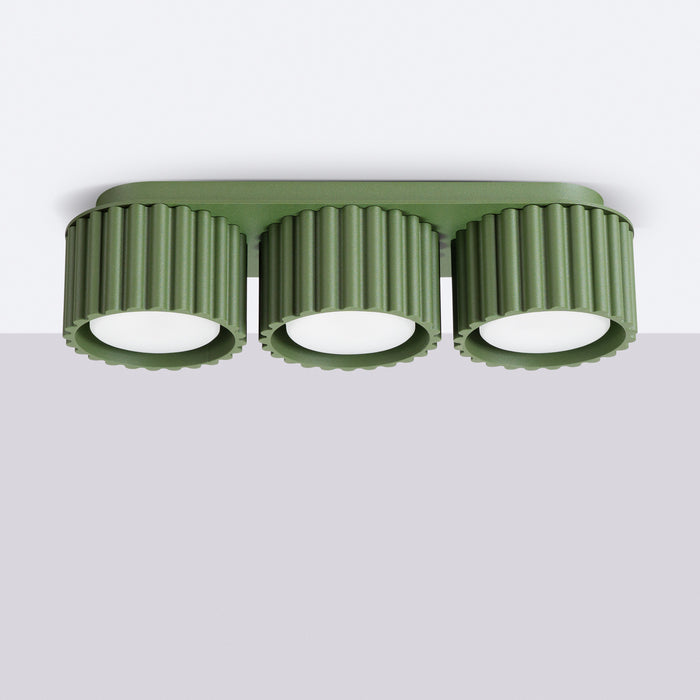 SOLLUX SL.2631 Plafón AURA 3 verde oliva Gx53