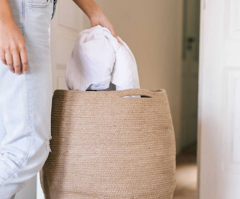 ANDREA HOUSE BA70195 Cesto Para La Ropa De Fibra Natural