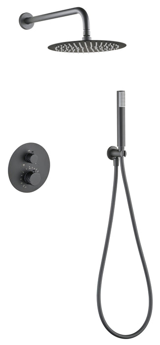 IMEX GTB063/BGM BLESS-PALAU Conjunto Grifo Empotrado Termostático Black Gun Metal