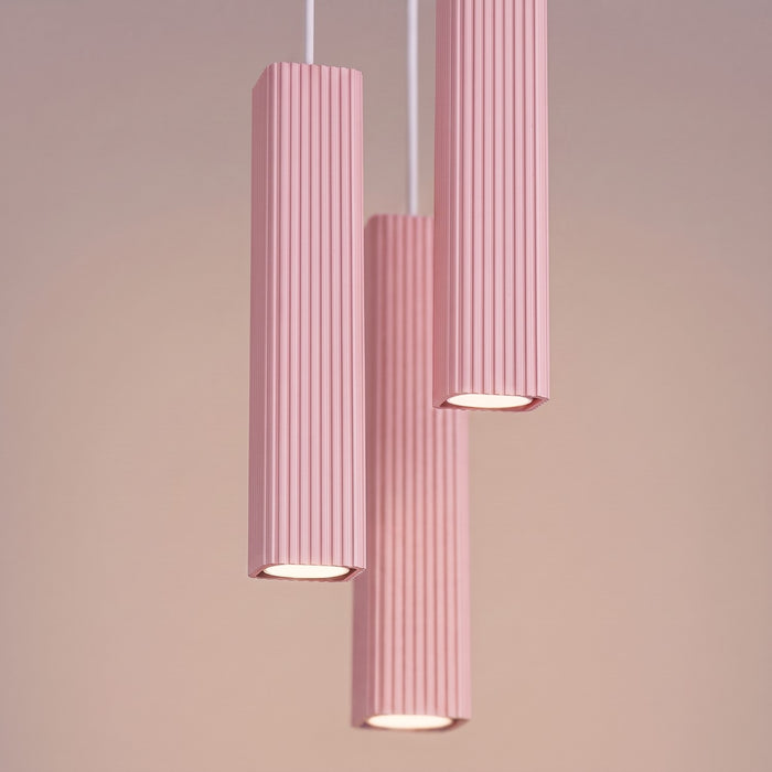 SOLLUX SL.3283 Lámpara Colgante Rayo 3P Rosa