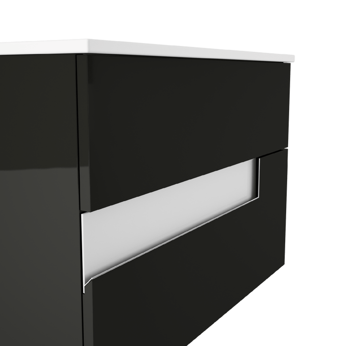 VISOBATH VISION Complete Furniture Set Wall Hung 2 Drawers Glossy Gray/White