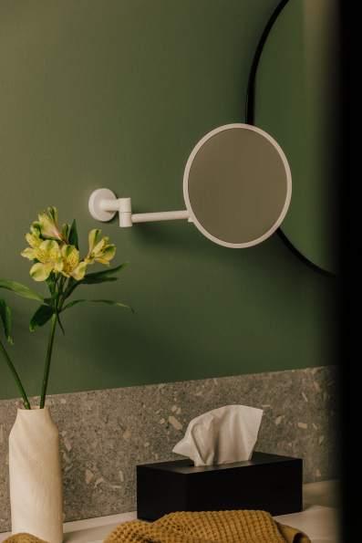 COSMIC ARCHITECT SP Espejo Aumento x5 De Pared Blanco Mate