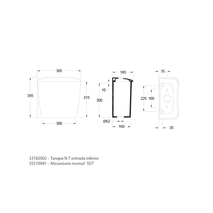 VALADARES 33181002 EUROPA PLUS Cisterna Alimentación Lateral