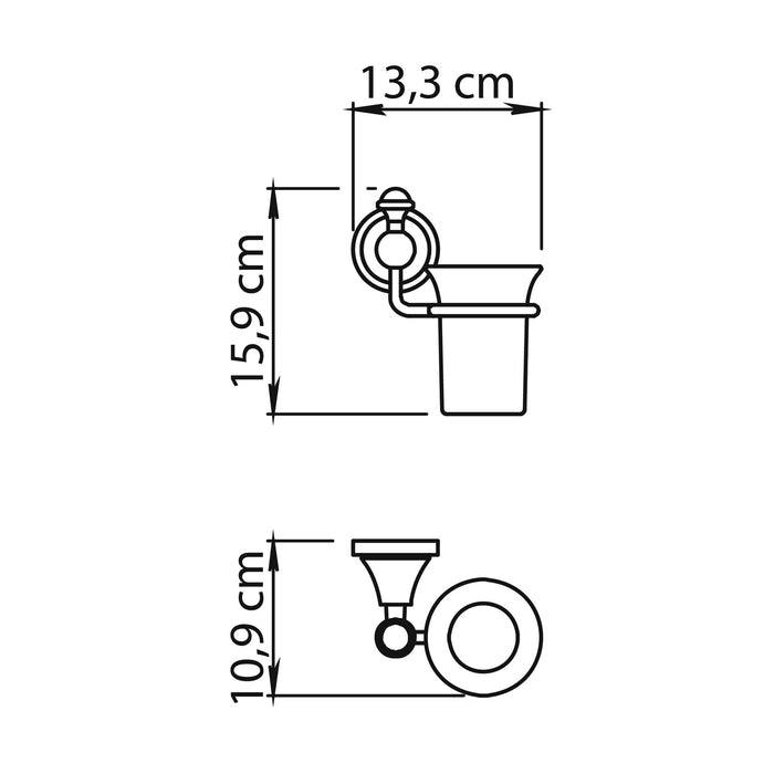 GEDY NV101300000 NEVIS Portacepillos Cromo