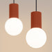 SOLLUX SL.1985 Lámpara Colgante Halo 2L Ocre Rojo